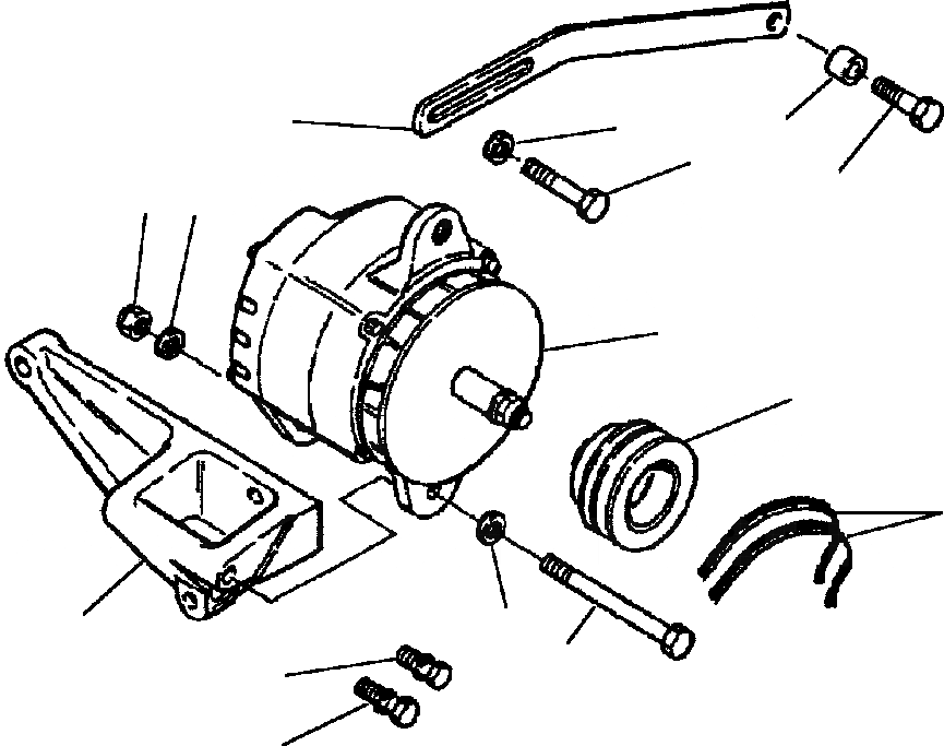 Схема запчастей Komatsu WA500-1LC - FIG. A-A КРЕПЛЕНИЕ ГЕНЕРАТОРА ДВИГАТЕЛЬ