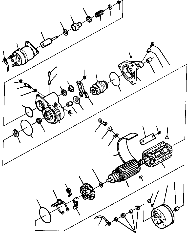 Схема запчастей Komatsu WA500-1LC - FIG. A-A СТАРТЕР ДВИГАТЕЛЬ