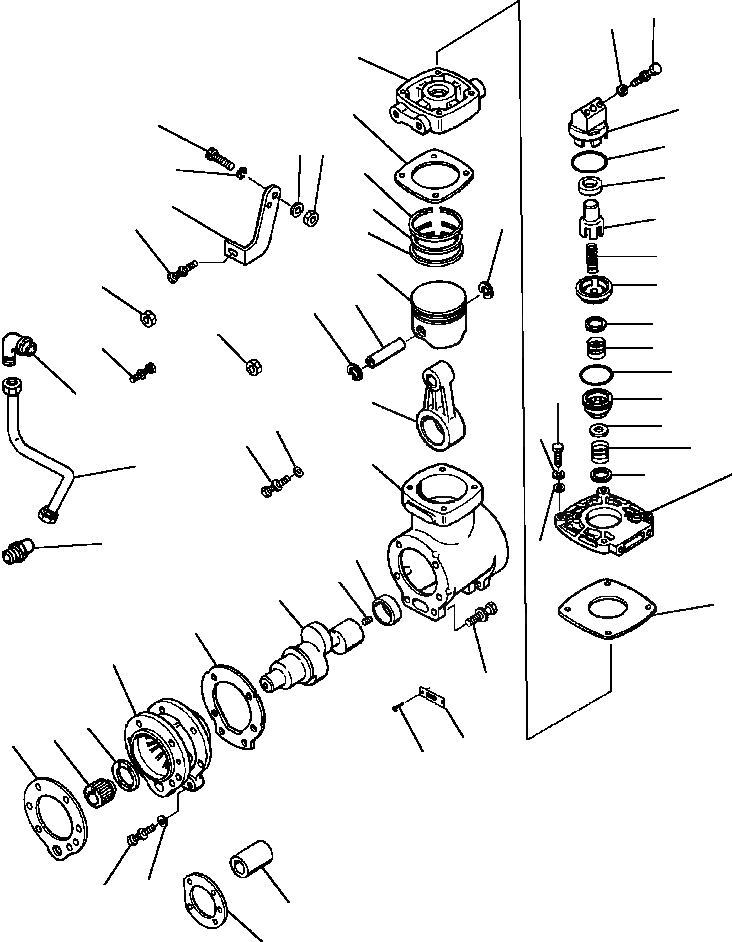 Схема запчастей Komatsu WA500-1LC - FIG. A7-A КОМПРЕССОР ДВИГАТЕЛЬ