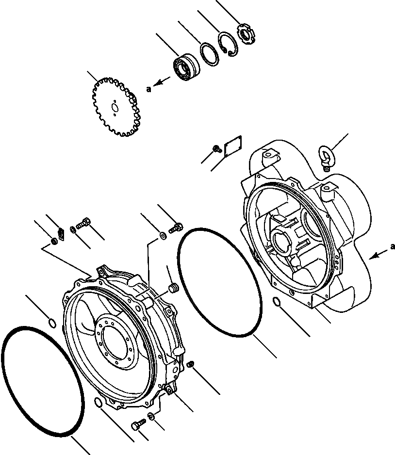 Схема запчастей Komatsu WA500-1LC - FIG. F-A ГИДРОТРАНСФОРМАТОР СИЛОВАЯ ПЕРЕДАЧА И КОНЕЧНАЯ ПЕРЕДАЧА