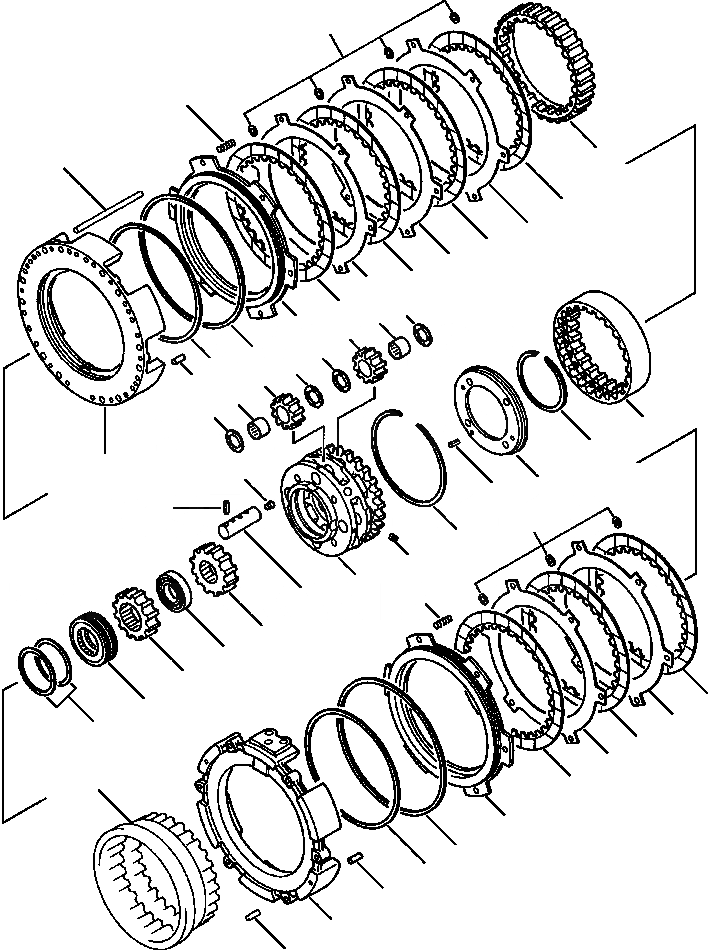 Схема запчастей Komatsu WA500-1LC - FIG. F-A ТРАНСМИССИЯ - ПЕРЕД. И FOURTH МУФТА СИЛОВАЯ ПЕРЕДАЧА И КОНЕЧНАЯ ПЕРЕДАЧА
