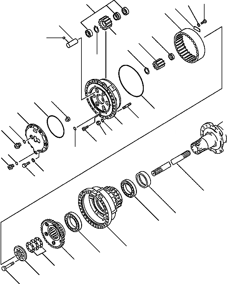 Схема запчастей Komatsu WA500-1LC - FIG. F-A ПЕРЕДН. И ЗАДН. МОСТS - КОНЕЧНАЯ ПЕРЕДАЧА СИЛОВАЯ ПЕРЕДАЧА И КОНЕЧНАЯ ПЕРЕДАЧА