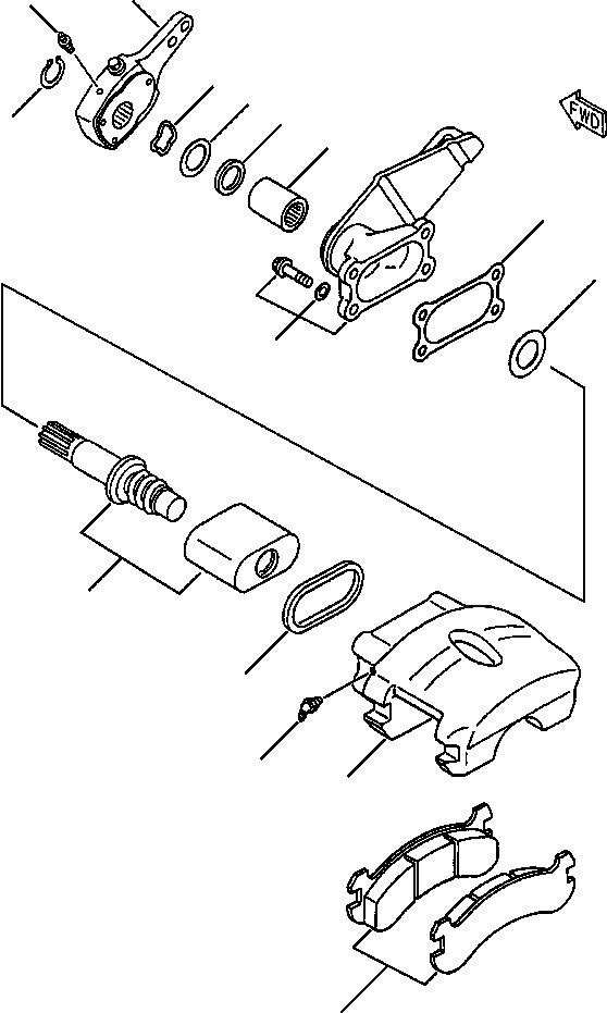 Схема запчастей Komatsu WA500-1LC - FIG. F-A СТОЯНОЧНЫЙ ТОРМОЗ СИЛОВАЯ ПЕРЕДАЧА И КОНЕЧНАЯ ПЕРЕДАЧА