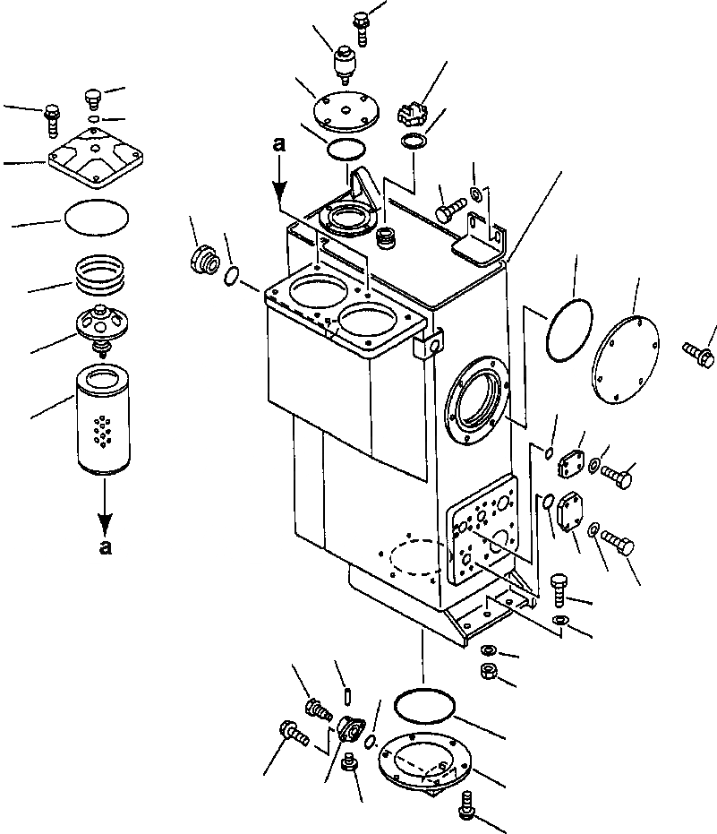 Схема запчастей Komatsu WA500-1LC - FIG. H-A ГИДР. БАК. ГИДРАВЛИКА