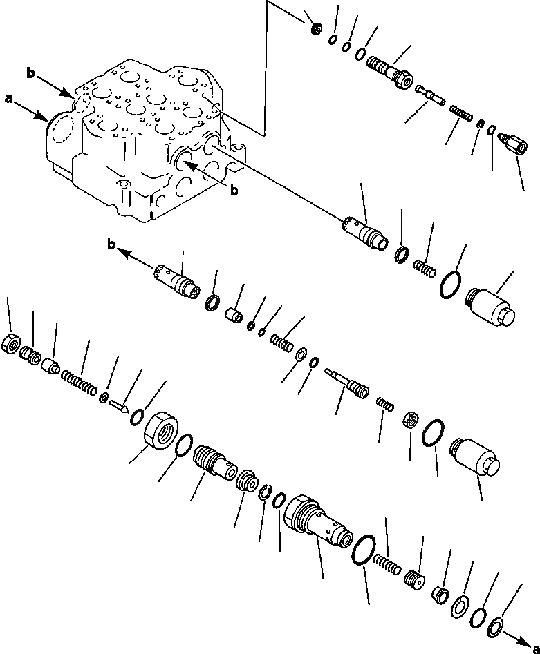 Схема запчастей Komatsu WA500-1LC - FIG. H-A TWO-СЕКЦ. УПРАВЛЯЮЩ. КЛАПАН - RELIEF, ВСАСЫАЮЩИЙ КЛАПАН БЕЗОПАСНОСТИS ГИДРАВЛИКА