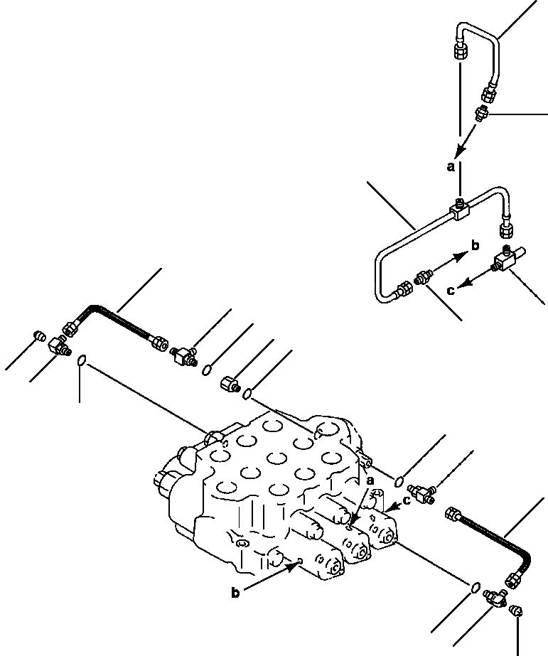 Схема запчастей Komatsu WA500-1LC - FIG. H-A THREE-СЕКЦ. УПРАВЛЯЮЩ. КЛАПАН - ТРУБКА И ШЛАНГИ СОЕДИН-ЕS ГИДРАВЛИКА