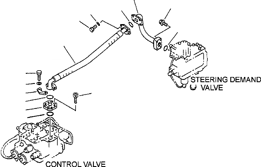 Схема запчастей Komatsu WA500-1LC - FIG. H-A ГИДРОЛИНИЯ - УПРАВЛЯЮЩ. КЛАПАН - РУЛЕВ. УПРАВЛЕНИЕ ЗАПРАШИВАЮЩ. КЛАПАН ГИДРАВЛИКА