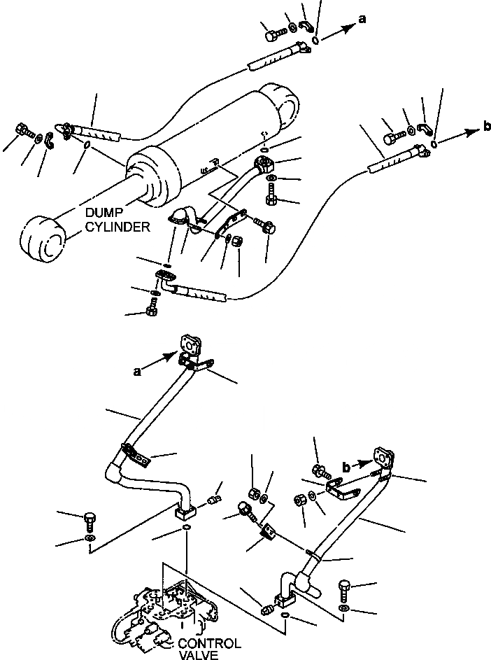Схема запчастей Komatsu WA500-1LC - FIG. H-8A ГИДРОЛИНИЯ - УПРАВЛЯЮЩ. КЛАПАН - ГИДРОЦИЛИНДР КОВША ГИДРАВЛИКА