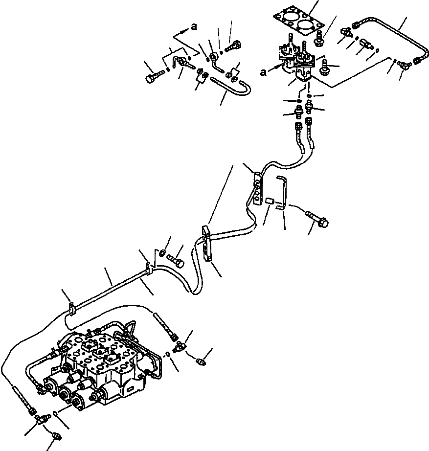 Схема запчастей Komatsu WA500-1LC - FIG. H-A ГИДРОЛИНИЯ - ГЛАВН. PRESSURE УПРАВЛЯЮЩ. КЛАПАН - ЛИНИЯ НАВЕСН. ОБОРУД-Я ГИДРАВЛИКА
