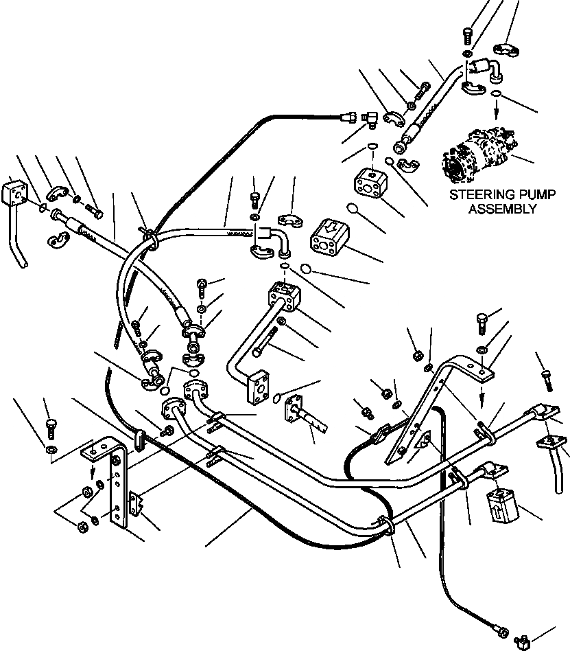 Схема запчастей Komatsu WA500-1LC - FIG. H-A GROUND ПРИВОДN РУЛЕВ. УПРАВЛЕНИЕ - ТРУБЫ - AT КОНТРОЛЬ КЛАПАНS ГИДРАВЛИКА