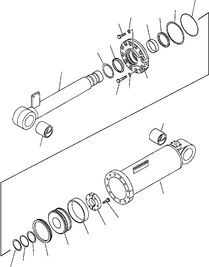 Схема запчастей Komatsu WA500-1LC - FIG. H-A ГИДРОЦИЛИНДР КОВША - БОЛЬШ. КОВШ ГИДРАВЛИКА