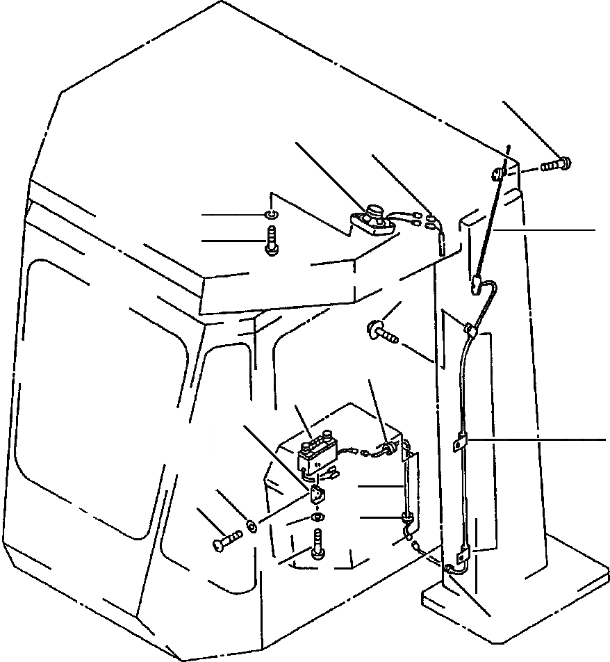 Схема запчастей Komatsu WA500-1LC - FIG. K8-A КАБИНА - РАДИО КАБИНА ОПЕРАТОРА И СИСТЕМА УПРАВЛЕНИЯ