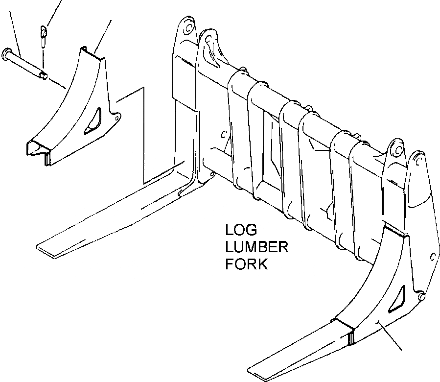 Схема запчастей Komatsu WA500-1LC - FIG. T-A LUMBER ВИЛЫ ROLLING GUSSET РАБОЧЕЕ ОБОРУДОВАНИЕ