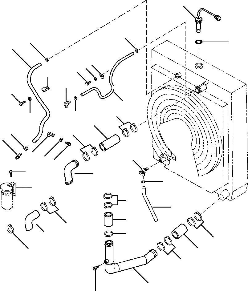 Схема запчастей Komatsu WA500-1LE - СИСТЕМА ТРУБ РАДИАТОРА КОМПОНЕНТЫ ДВИГАТЕЛЯ & ЭЛЕКТРИКА