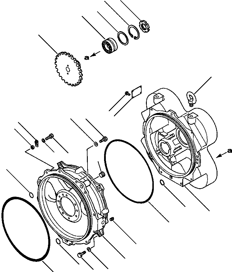 Схема запчастей Komatsu WA500-1LE - КОРПУС ГИДРОТРАНСФОРМАТОРА ГИДРОТРАНСФОРМАТОР И ТРАНСМИССИЯ