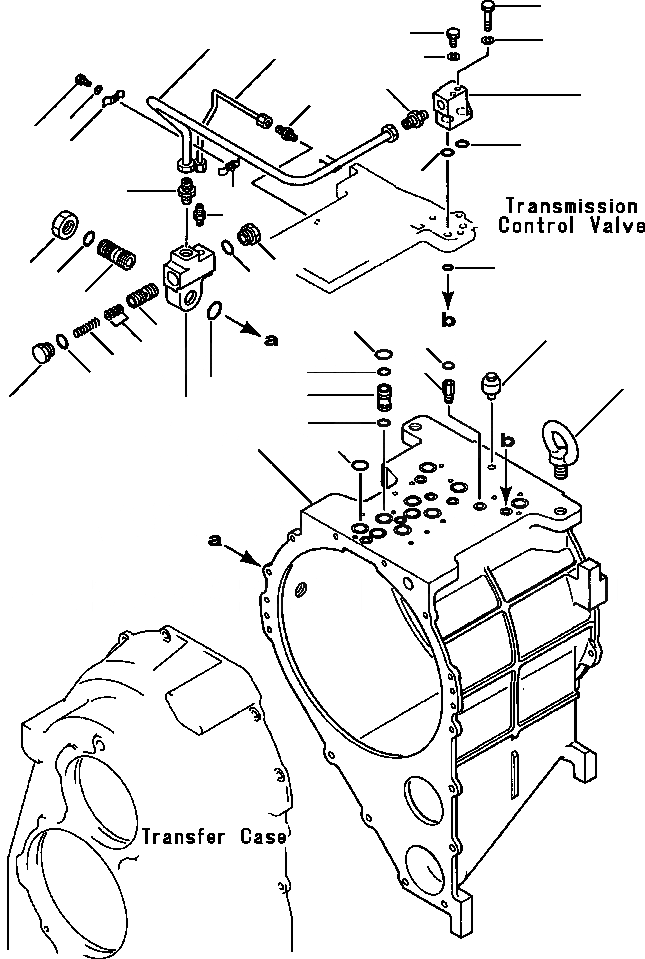 Схема запчастей Komatsu WA500-1LE - КОРПУС ТРАНСМИССИИ ГИДРОТРАНСФОРМАТОР И ТРАНСМИССИЯ