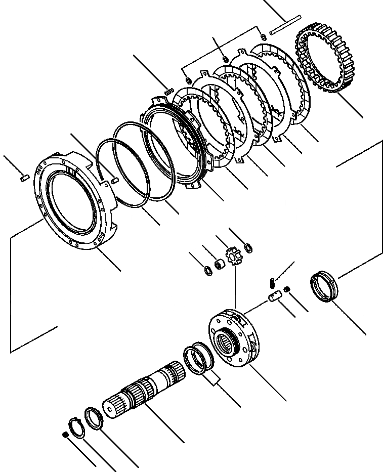 Схема запчастей Komatsu WA500-1LE - ТРАНСМИССИЯ 1 МУФТА ГИДРОТРАНСФОРМАТОР И ТРАНСМИССИЯ