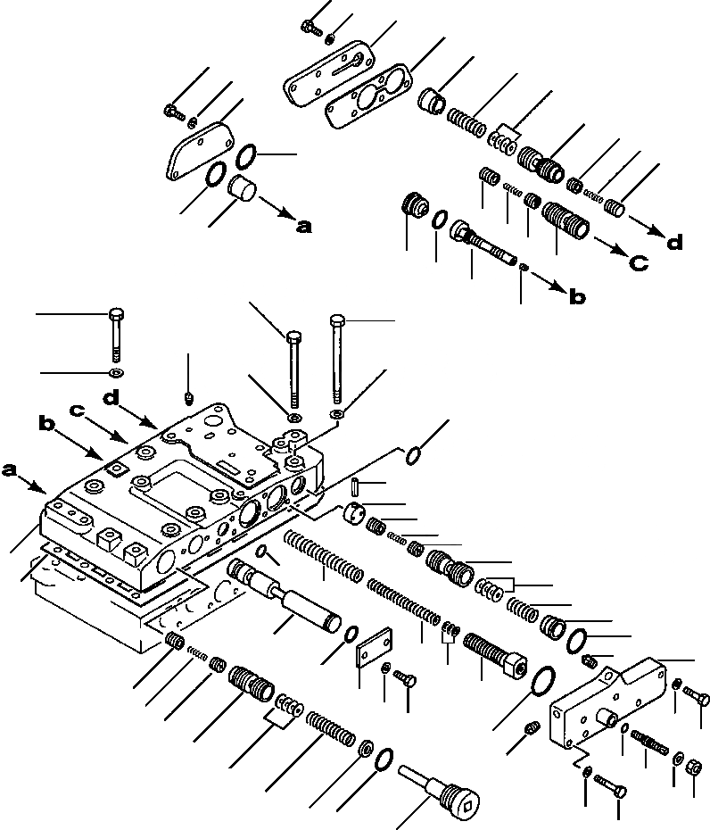Схема запчастей Komatsu WA500-1LE - ТРАНСМИССИЯ ВЕРХН. УПРАВЛЯЮЩ. КЛАПАН ГИДРОТРАНСФОРМАТОР И ТРАНСМИССИЯ