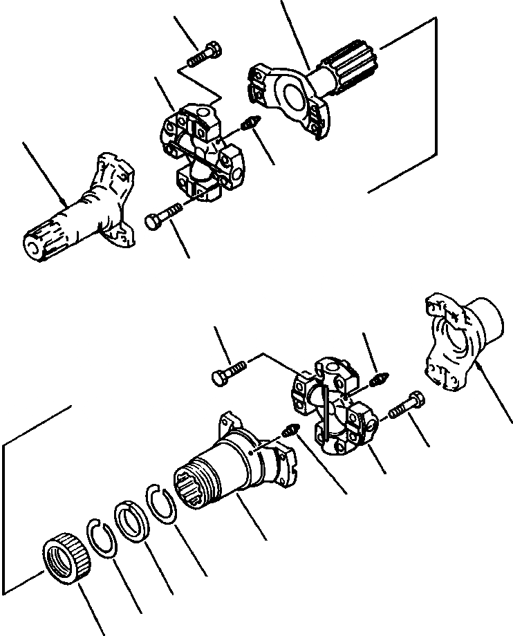 Схема запчастей Komatsu WA500-1LE - ВЕДУЩ. ВАЛ (ЦЕНТР.) ВЕДУЩ. ВАЛ
