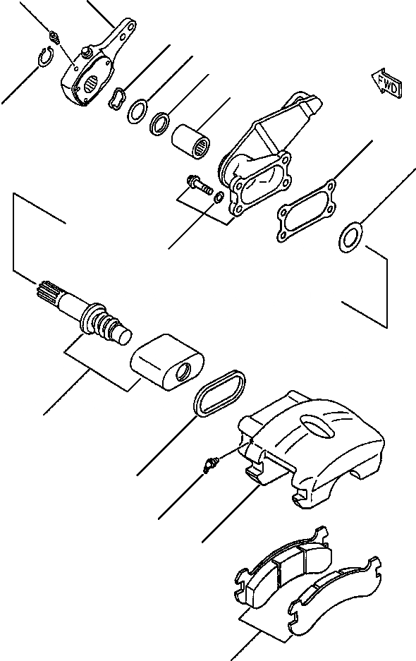 Схема запчастей Komatsu WA500-1LE - СТОЯНОЧНЫЙ ТОРМОЗ ВЕДУЩ. ВАЛ