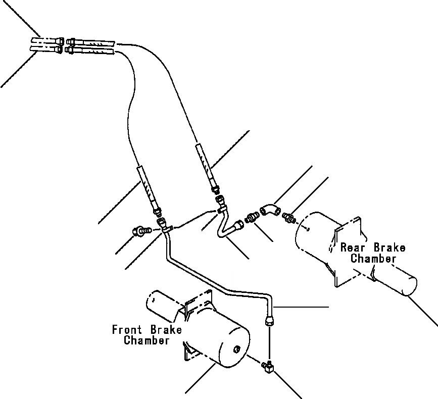 Схема запчастей Komatsu WA500-1LE - ВОЗДУХОВОД КЛАПАН ПЕДАЛИS - ТОРМОЗ. КАМЕРАS (/) ВЕДУЩ. ВАЛ