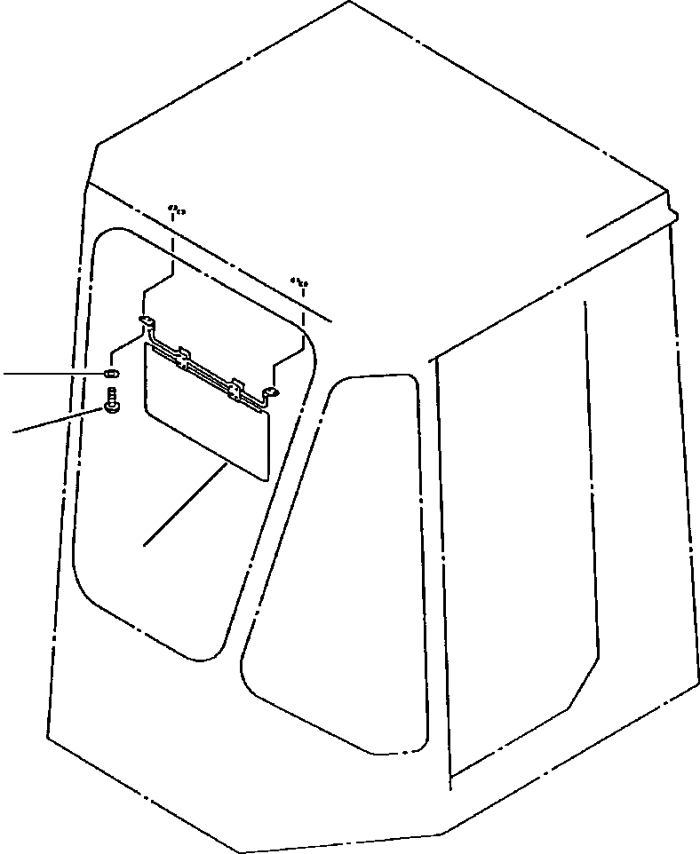 Схема запчастей Komatsu WA500-1LE - КАБИНА КОЗЫРЕК ОТ СОЛНЦА. РАМА