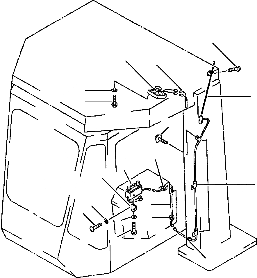 Схема запчастей Komatsu WA500-1LE - КАБИНА РАДИО РАМА