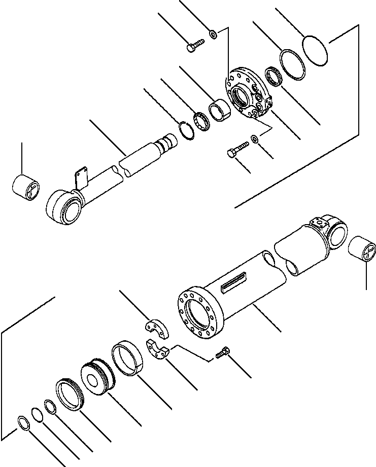 Схема запчастей Komatsu WA500-1LE - ГИДРОЦИЛИНДР КОВША (СТАНДАРТН.) УПРАВЛ-Е РАБОЧИМ ОБОРУДОВАНИЕМ