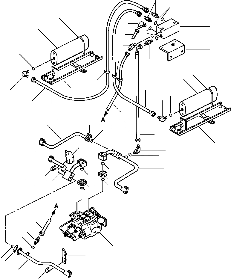 Схема запчастей Komatsu WA500-1LE - ГИДРОЛИНИЯ УПРАВЛЯЮЩ. КЛАПАН - E.C.S.S. КЛАПАН - АККУМУЛЯТОРS УПРАВЛ-Е РАБОЧИМ ОБОРУДОВАНИЕМ