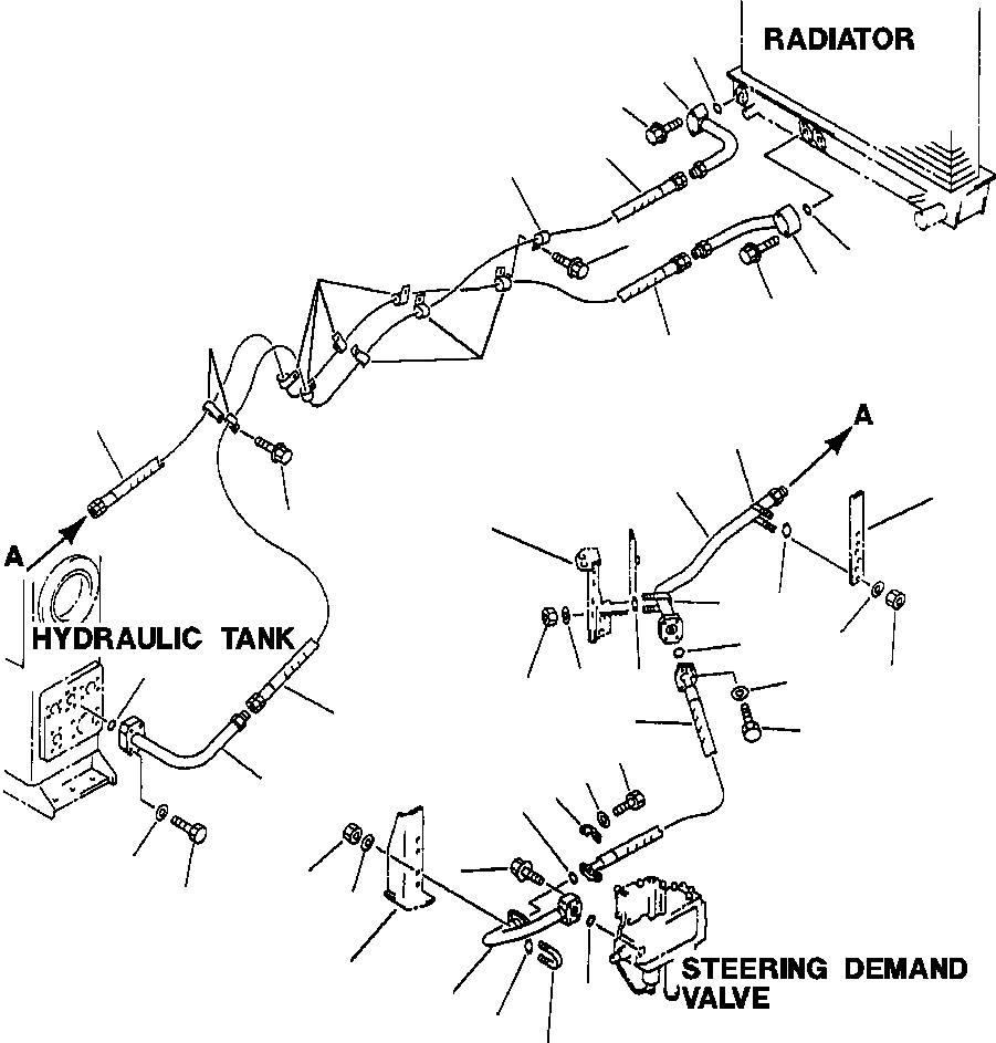 Схема запчастей Komatsu WA500-1LE - ГИДРОЛИНИЯ ГИДР. БАК. TO РАДИАТОР МАСЛООХЛАДИТЕЛЬ УПРАВЛ-Е РАБОЧИМ ОБОРУДОВАНИЕМ