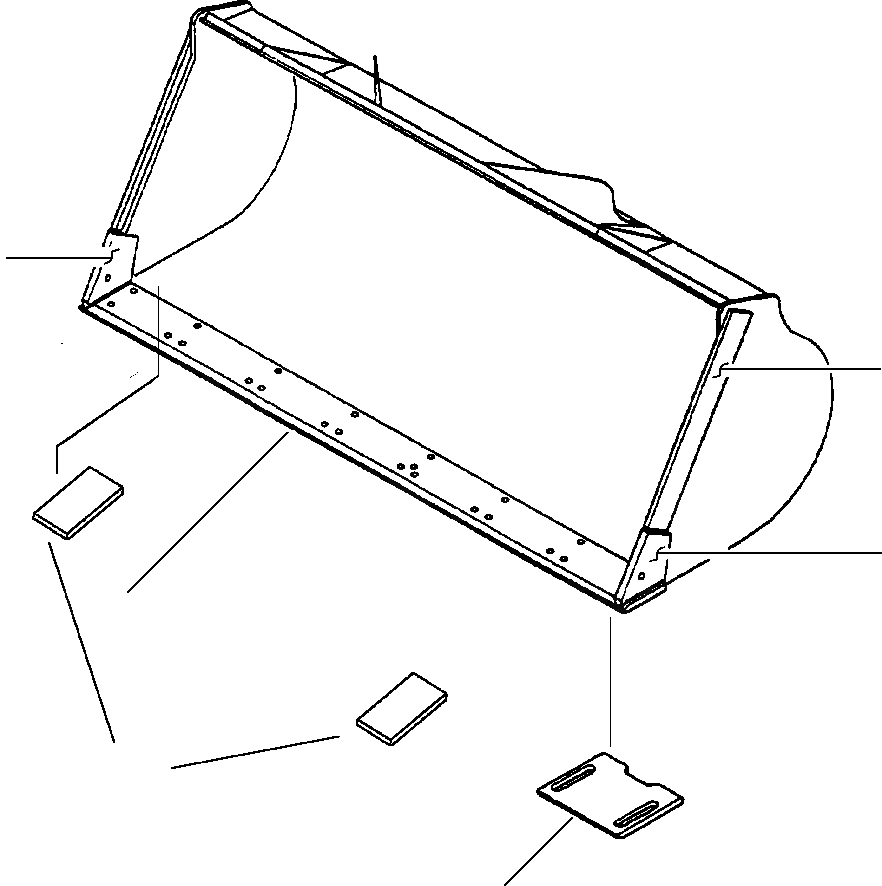 Схема запчастей Komatsu WA500-1LE - ОСНОВН. PURPOSE STOCKPILE КОВШ . Mю (.8 YDю) РАБОЧЕЕ ОБОРУДОВАНИЕ