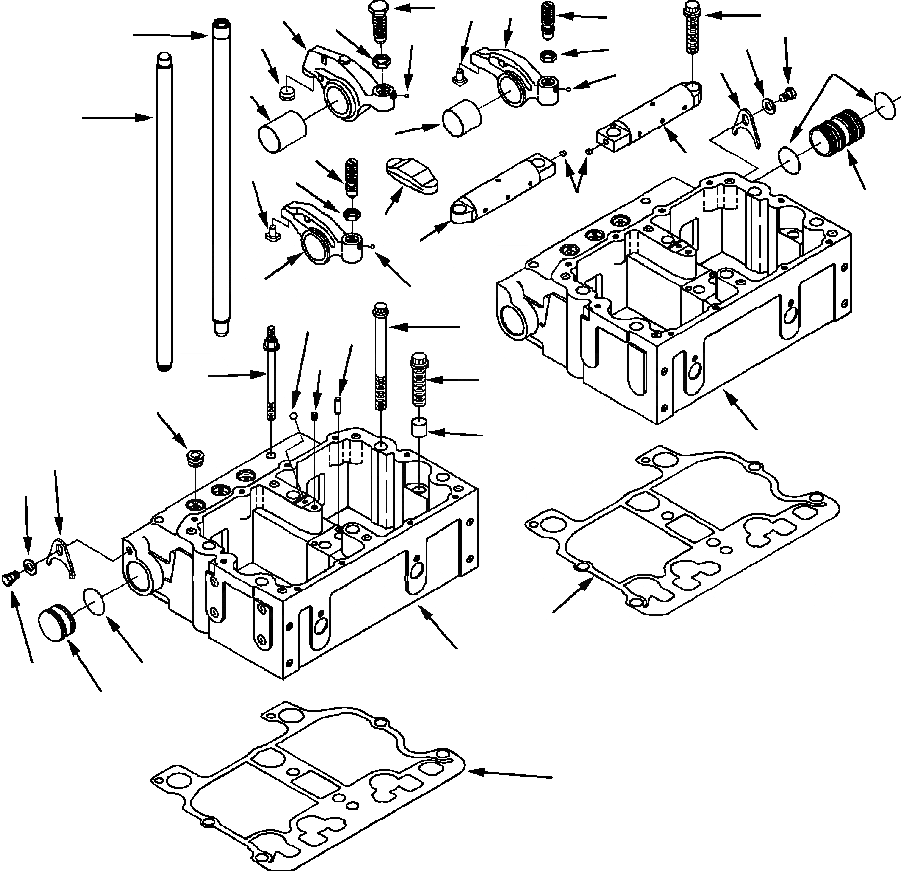 Схема запчастей Komatsu WA500-1LE - РЫЧАГ КОРОМЫСЛА КОЖУХ ГОЛОВКА ЦИЛИНДРОВ