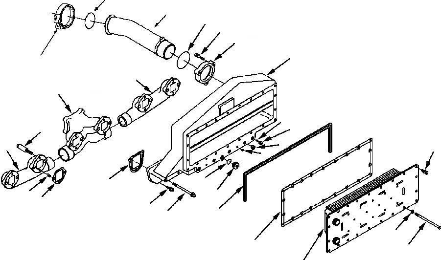 Схема запчастей Komatsu WA500-1LE - ТУРБОНАГНЕТАТЕЛЬ ARRANGEMENT ГОЛОВКА ЦИЛИНДРОВ