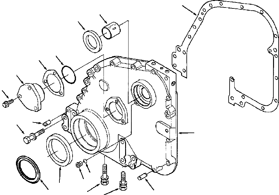 Схема запчастей Komatsu WA500-1LE - ПЕРЕДН. ПРИВОД COVER БЛОК ЦИЛИНДРОВ