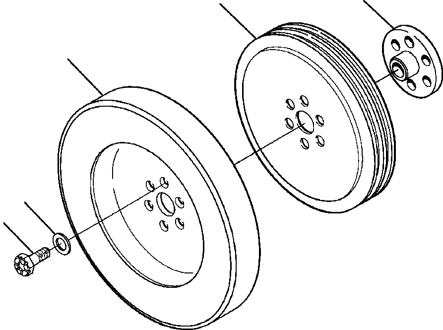 Схема запчастей Komatsu WA500-1LE - КОЛЕНВАЛ ШКИВ & ДЕМПФЕР БЛОК ЦИЛИНДРОВ