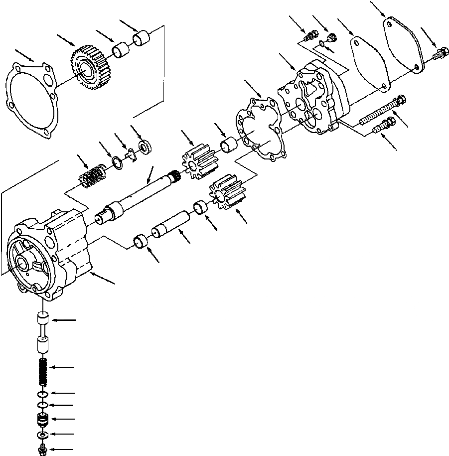 Схема запчастей Komatsu WA500-1LE - СМАЗЫВ. НАСОС СИСТЕМА СМАЗКИ МАСЛ. СИСТЕМА