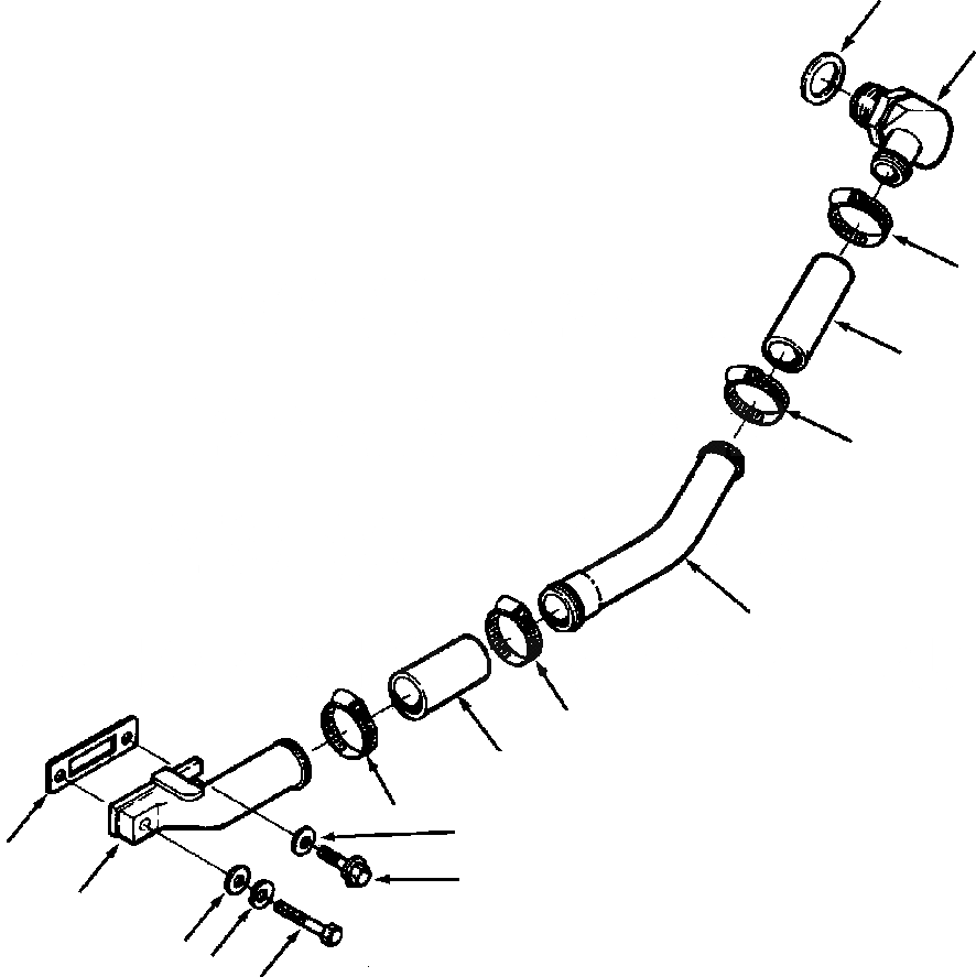 Схема запчастей Komatsu WA500-1LE - КОМПРЕССОР ВХОДН. СОЕДИН-Е АКСЕССУАРЫ