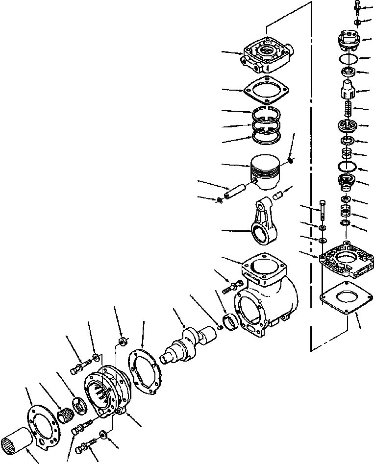 Схема запчастей Komatsu WA500-1LE - КОМПРЕССОР АКСЕССУАРЫ