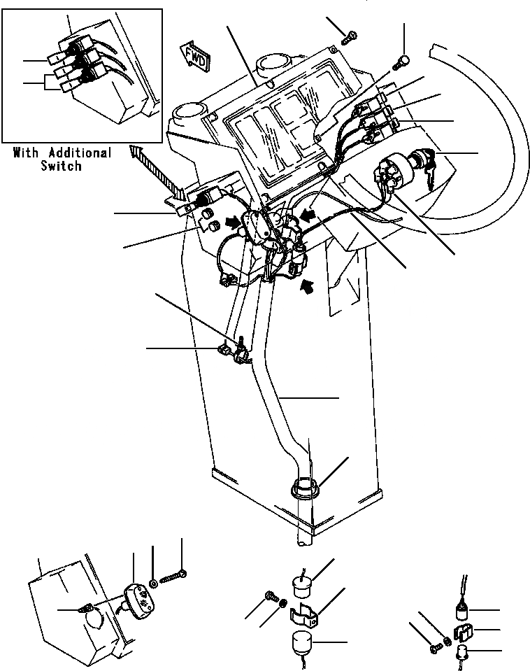 Схема запчастей Komatsu WA500-1L - ЭЛЕКТРИКА ПАНЕЛЬ ПРИБОРОВ КОМПОНЕНТЫ ДВИГАТЕЛЯ & ЭЛЕКТРИКА