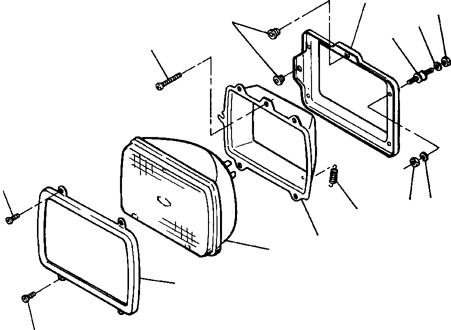 Схема запчастей Komatsu WA500-1L - ПЕРЕДН. ПРИВОД LIGHT КОМПОНЕНТЫ ДВИГАТЕЛЯ & ЭЛЕКТРИКА