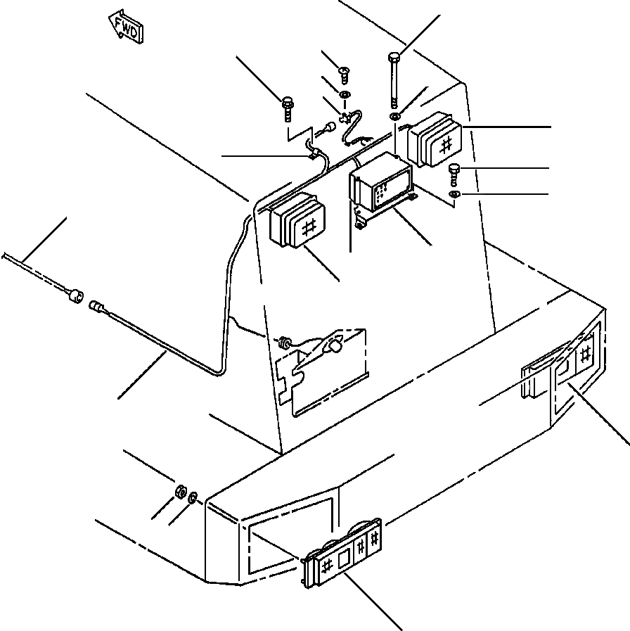 Схема запчастей Komatsu WA500-1L - ЭЛЕКТРИКА ЗАДН. РАБОЧ. ОСВЕЩЕНИЕ ЛИНИЯ КОМПОНЕНТЫ ДВИГАТЕЛЯ & ЭЛЕКТРИКА