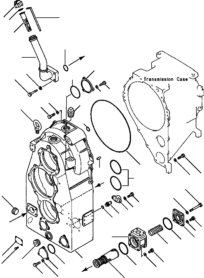 Схема запчастей Komatsu WA500-1L - ТРАНСМИССИЯ КОРПУС ПЕРЕДАЧИ ГИДРОТРАНСФОРМАТОР И ТРАНСМИССИЯ