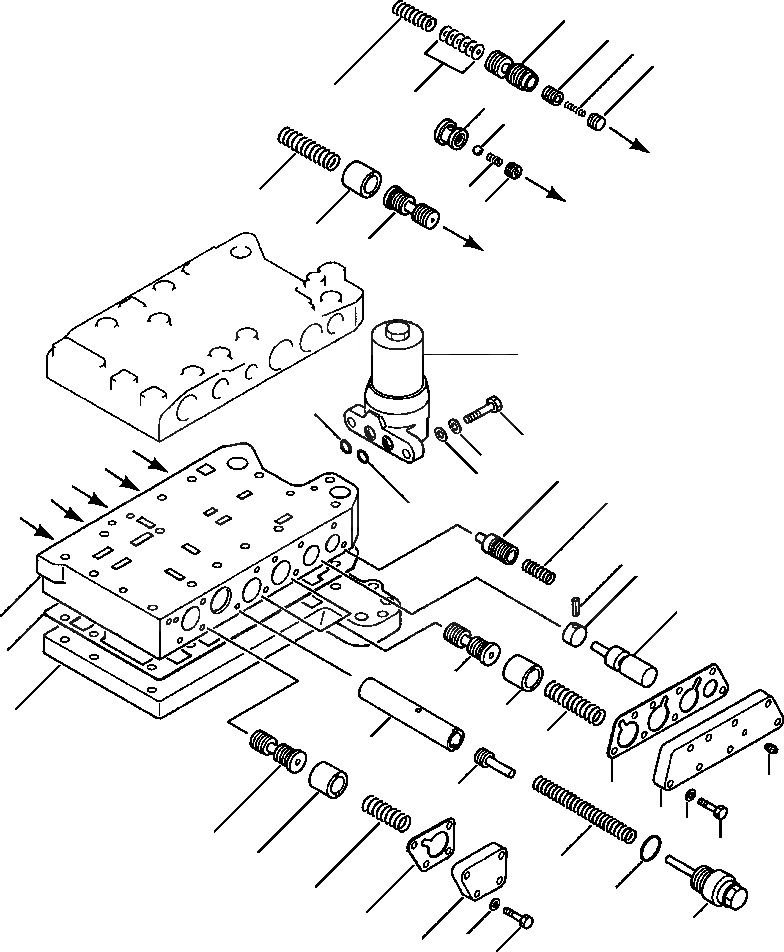 Схема запчастей Komatsu WA500-1L - ТРАНСМИССИЯ НИЖН. УПРАВЛЯЮЩ. КЛАПАН ГИДРОТРАНСФОРМАТОР И ТРАНСМИССИЯ
