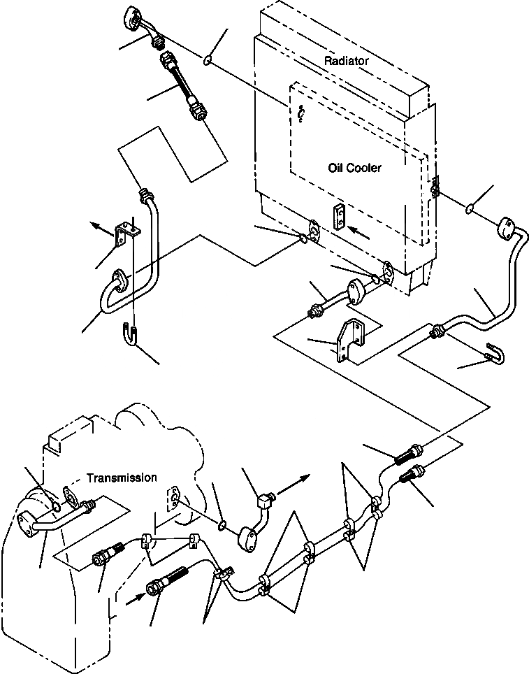 Схема запчастей Komatsu WA500-1L - ГИДРОЛИНИЯ ТРАНСМИССИИ ГИДРОТРАНСФОРМАТОР - МАСЛООХЛАДИТЕЛЬ - ТРАНСМИССИЯ ГИДРОТРАНСФОРМАТОР И ТРАНСМИССИЯ