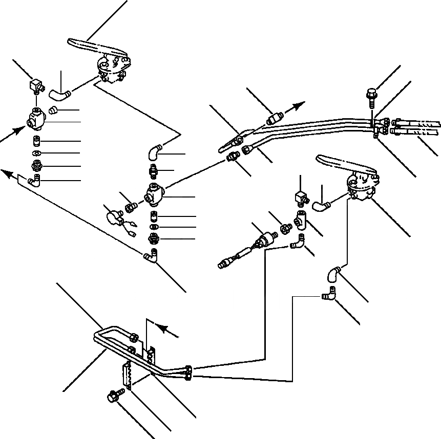 Схема запчастей Komatsu WA500-1L - ВОЗДУХОВОД КЛАПАН ПЕДАЛИS - ТОРМОЗ. КАМЕРАS (/) ВЕДУЩ. ВАЛ