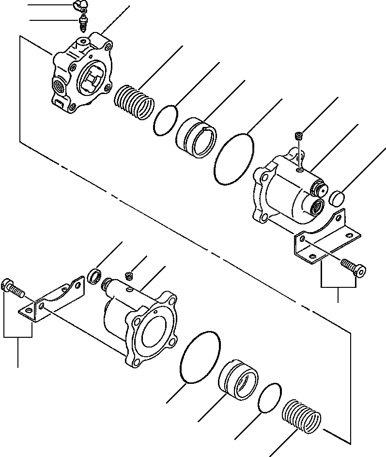 Схема запчастей Komatsu WA500-1L - КОЛЕСН. ТОРМОЗ РЕГУЛ. УСИЛИЯ ВЕДУЩ. ВАЛ