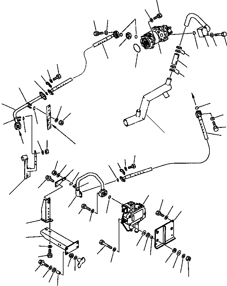 Схема запчастей Komatsu WA500-1L - РУЛЕВ. УПРАВЛЕНИЕ МАСЛОПРОВОДЯЩАЯ ЛИНИЯ НАСОС - РУЛЕВ. УПРАВЛЕНИЕ ЗАПРАШИВАЮЩ. КЛАПАН РУЛЕВ. УПРАВЛЕНИЕ СИСТЕМА УПРАВЛЕНИЯ