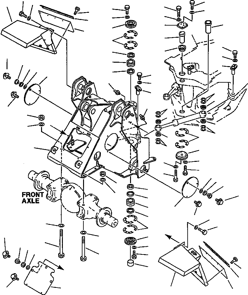 Схема запчастей Komatsu WA500-1L - ПЕРЕДН. РАМА РАМА