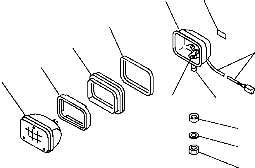 Схема запчастей Komatsu WA500-1L - КАБИНА КРЕПЛЕНИЕED РАБОЧ. ОСВЕЩЕНИЕ ASSEMBLY РАМА