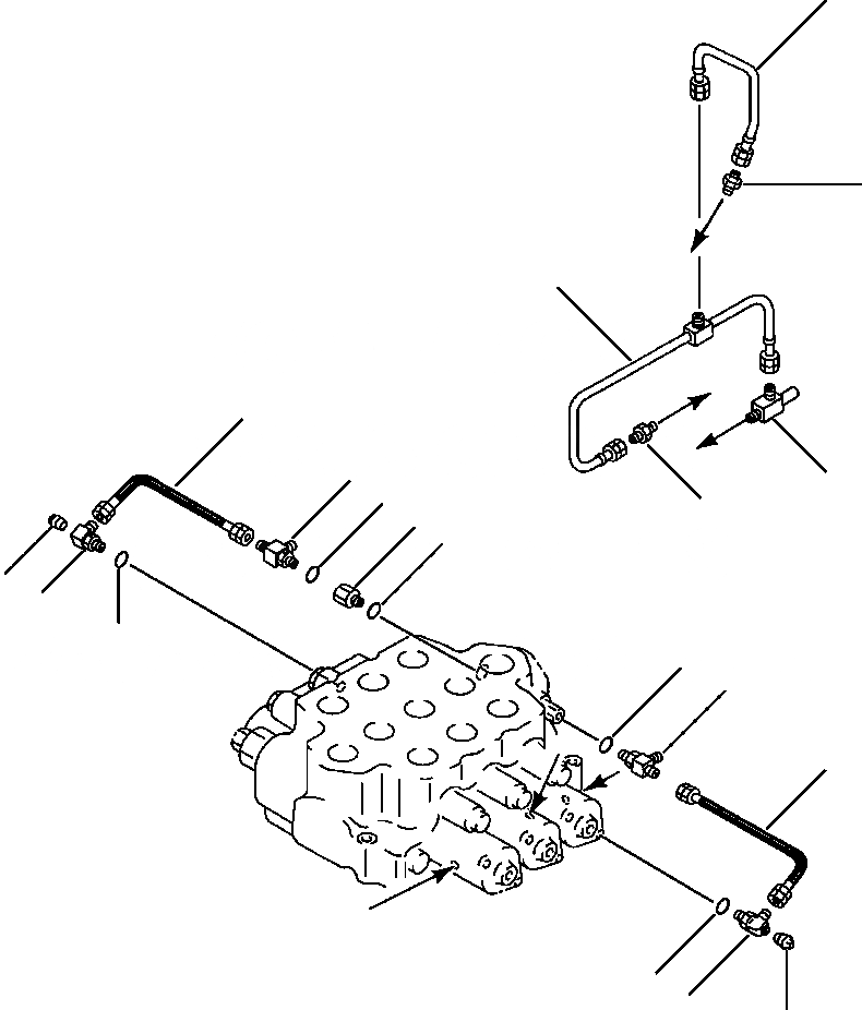 Схема запчастей Komatsu WA500-1L - 3-Х СЕКЦИОНН. КОНТРОЛЬН. КЛАПАН (/) УПРАВЛ-Е РАБОЧИМ ОБОРУДОВАНИЕМ